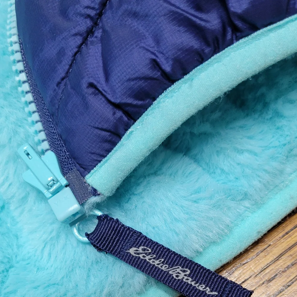 Eddie Bauer Aqua Faux Fur Jacket